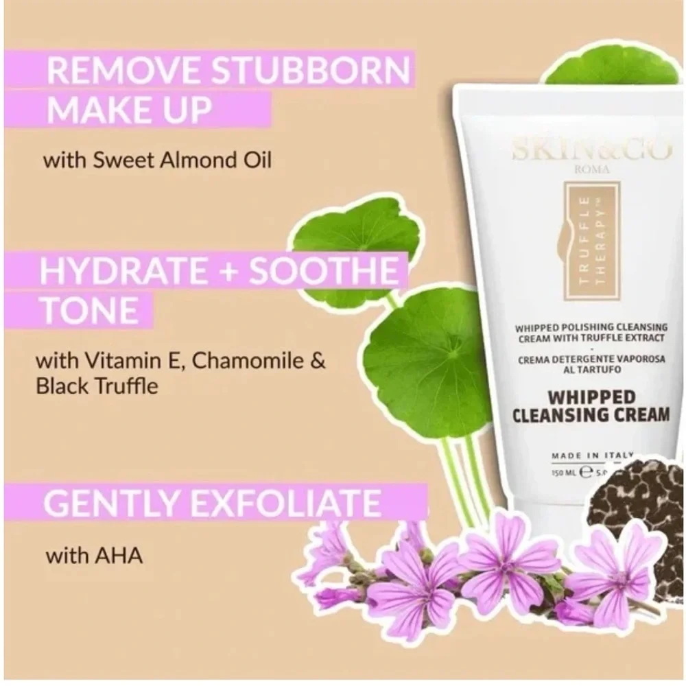 SKIN&CO ROMA Truffle Therapy Whipped Cleansing Cream 100ml & 3.38Fl oz